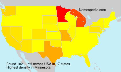 Surname Juntti in USA Surname Juntti in USA