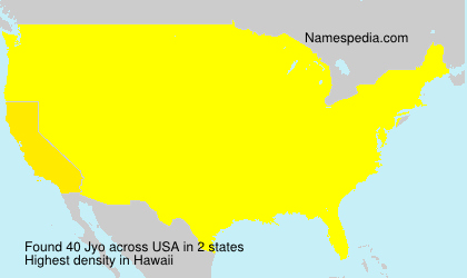 Surname Jyo in USA Surname Jyo in USA
