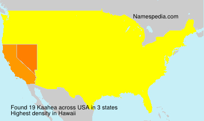 Surname Kaahea in USA Surname Kaahea in USA