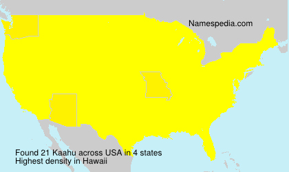 Surname Kaahu in USA Surname Kaahu in USA