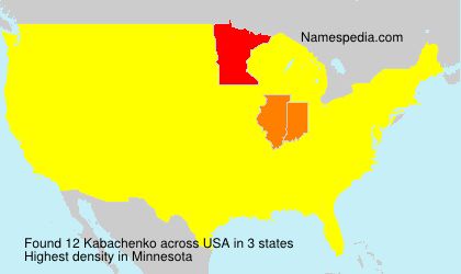 Surname Kabachenko in USA Surname Kabachenko in USA