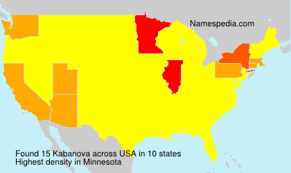 Surname Kabanova in USA Surname Kabanova in USA