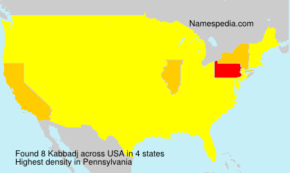 Surname Kabbadj in USA Surname Kabbadj in USA