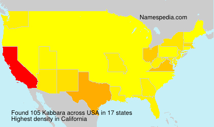 Surname Kabbara in USA Surname Kabbara in USA