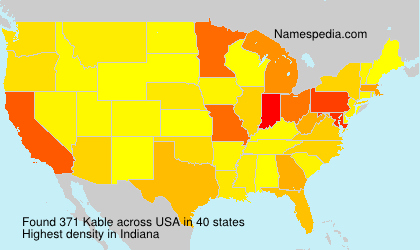 Surname Kable in USA Surname Kable in USA