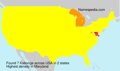 Surname Kabonge in USA Surname Kabonge in USA