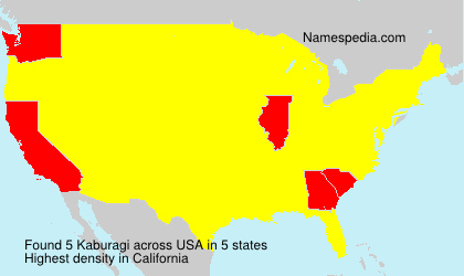 Surname Kaburagi in USA Surname Kaburagi in USA