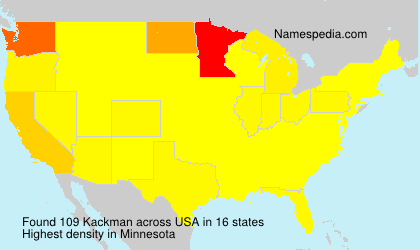Surname Kackman in USA