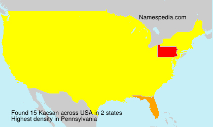 Surname Kacsan in USA