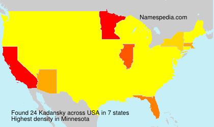 Surname Kadansky in USA Surname Kadansky in USA