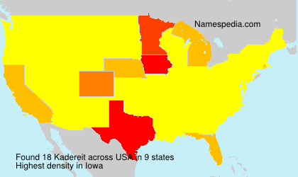 Surname Kadereit in USA Surname Kadereit in USA