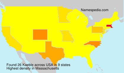 Surname Kaeble in USA Surname Kaeble in USA