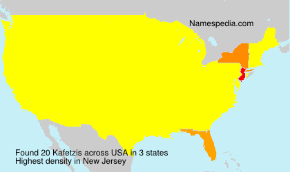 Surname Kafetzis in USA Surname Kafetzis in USA