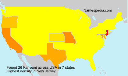 Surname Kafrouni in USA Surname Kafrouni in USA