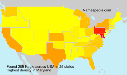 Surname Kagle in USA Surname Kagle in USA