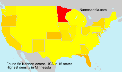 Surname Kahnert in USA Surname Kahnert in USA