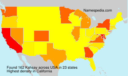 Surname Kahsay in USA Surname Kahsay in USA
