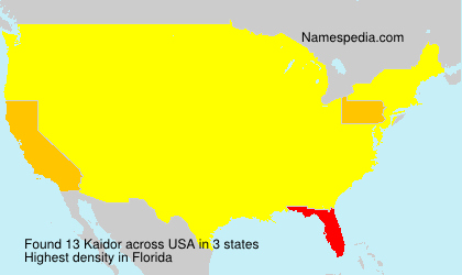 Surname Kaidor in USA Surname Kaidor in USA