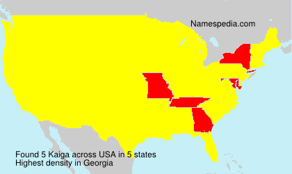 Surname Kaiga in USA Surname Kaiga in USA