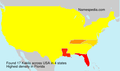Surname Kaklis in USA Surname Kaklis in USA