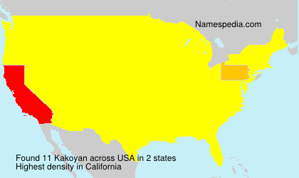 Surname Kakoyan in USA