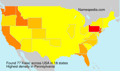 Surname Kalac in USA Surname Kalac in USA