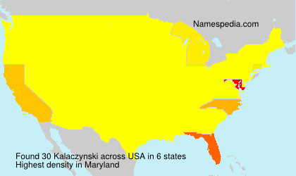 Surname Kalaczynski in USA Surname Kalaczynski in USA