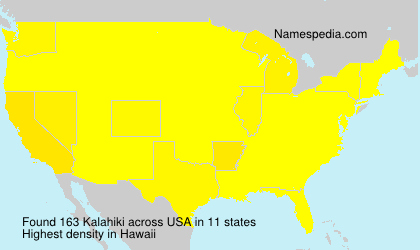 Surname Kalahiki in USA Surname Kalahiki in USA