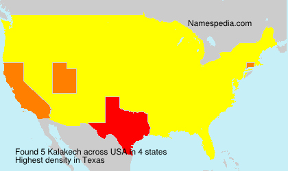 Surname Kalakech in USA Surname Kalakech in USA