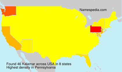 Surname Kalamar in USA Surname Kalamar in USA