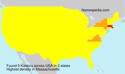 Surname Kalaora in USA Surname Kalaora in USA