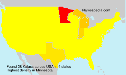Surname Kalass in USA