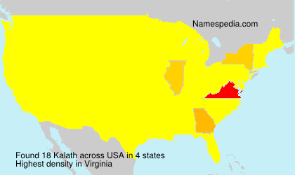 Surname Kalath in USA Surname Kalath in USA