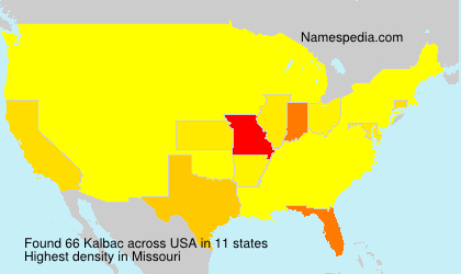 Surname Kalbac in USA Surname Kalbac in USA