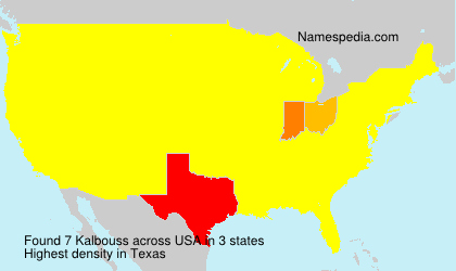 Surname Kalbouss in USA Surname Kalbouss in USA