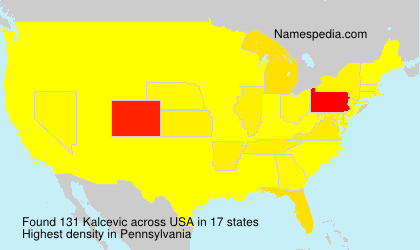 Surname Kalcevic in USA Surname Kalcevic in USA