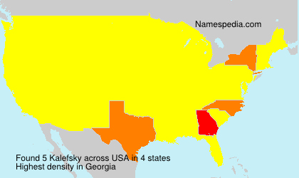 Surname Kalefsky in USA Surname Kalefsky in USA