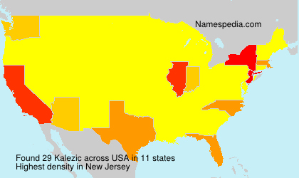 Surname Kalezic in USA Surname Kalezic in USA