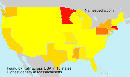 Surname Kalif in USA Surname Kalif in USA