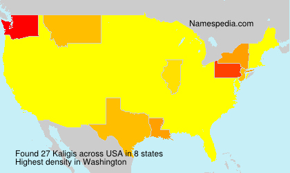 Surname Kaligis in USA Surname Kaligis in USA