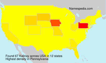 Surname Kalinay in USA Surname Kalinay in USA