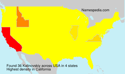 Surname Kalinovskiy in USA Surname Kalinovskiy in USA