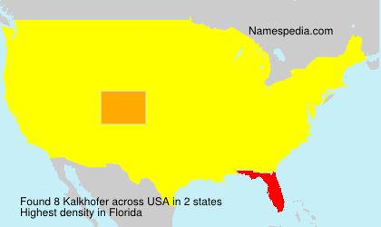 Surname Kalkhofer in USA Surname Kalkhofer in USA