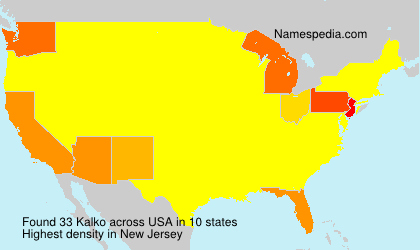 Surname Kalko in USA Surname Kalko in USA