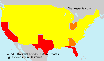 Surname Kallickal in USA