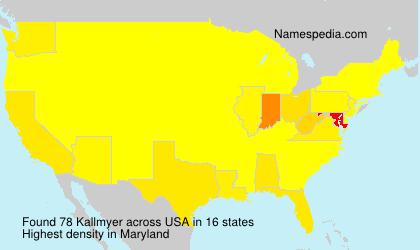 Surname Kallmyer in USA Surname Kallmyer in USA