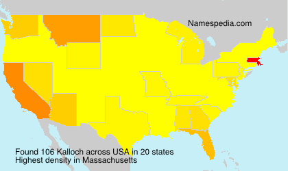 Surname Kalloch in USA Surname Kalloch in USA