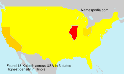 Surname Kalseth in USA Surname Kalseth in USA