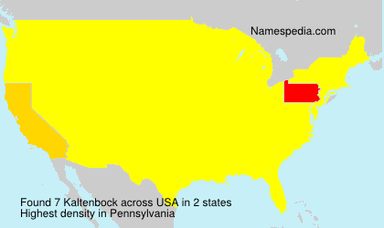 Surname Kaltenbock in USA Surname Kaltenbock in USA