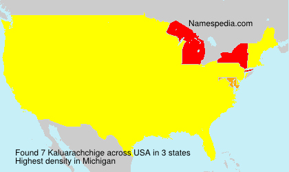 Surname Kaluarachchige in USA Surname Kaluarachchige in USA